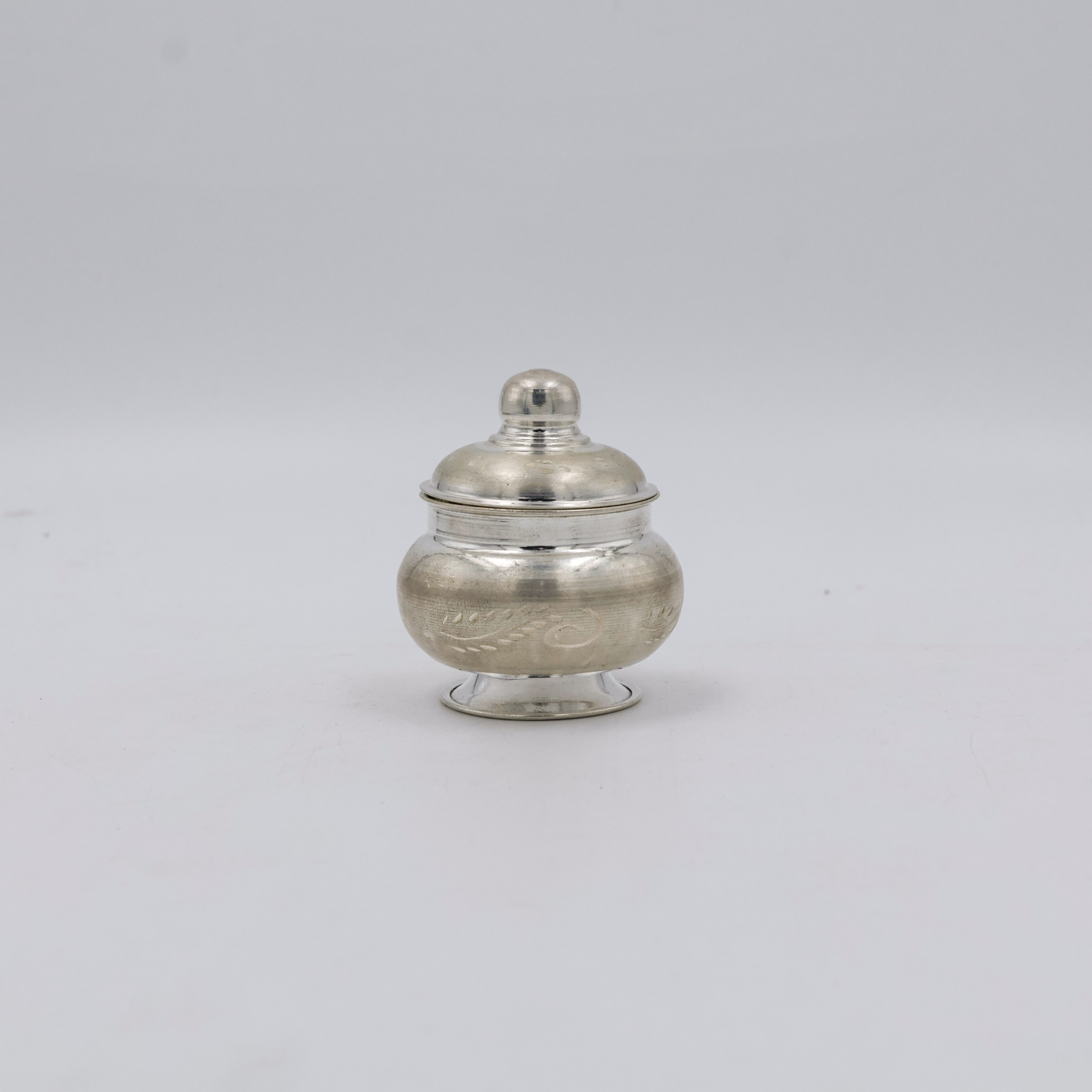 New Akshaya Jewellers - Silver Kum Kum Dabbi